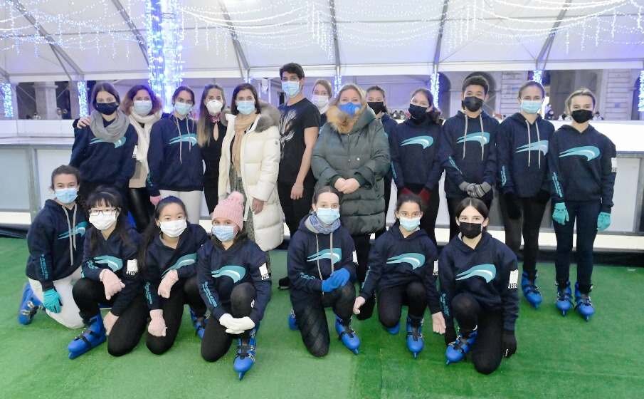 Inauguración de la pista de hielo en Santander.