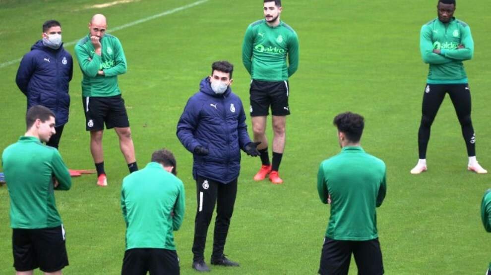 Entrenamiento del Racing de Santander.