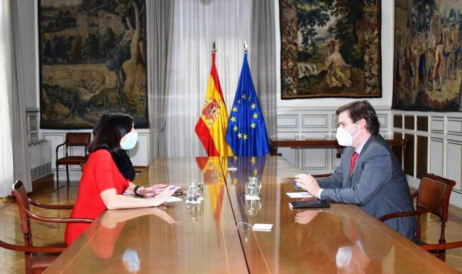 Un momento de la reunión en Madrid para intentar recuperar los fondos europeos.