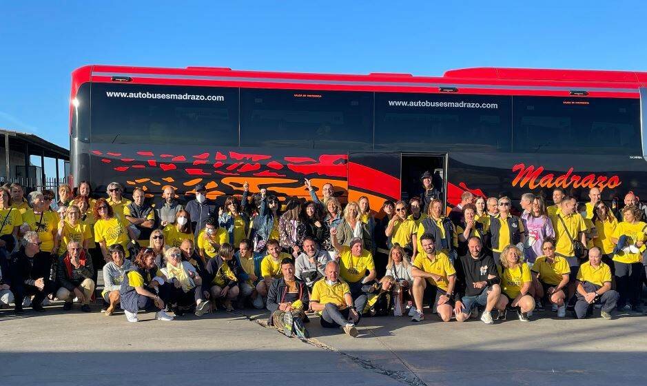 Trabajadores de Correos en Cantabria que acuden a Madriid.