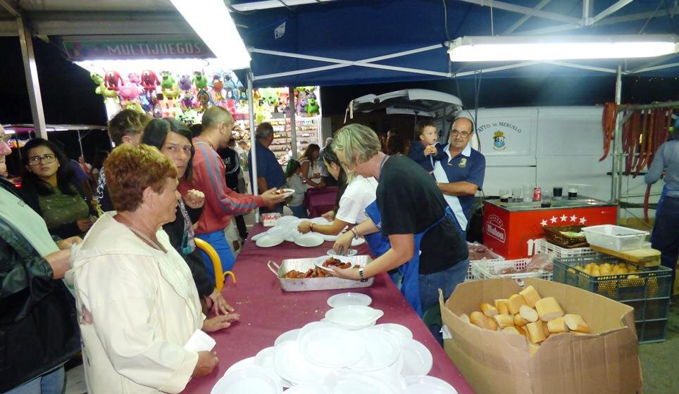 Chorizada en las Fiestas de San Mamés en Meruelo. R.A.