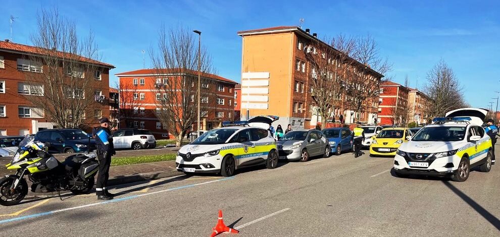 Control policial en Santander.