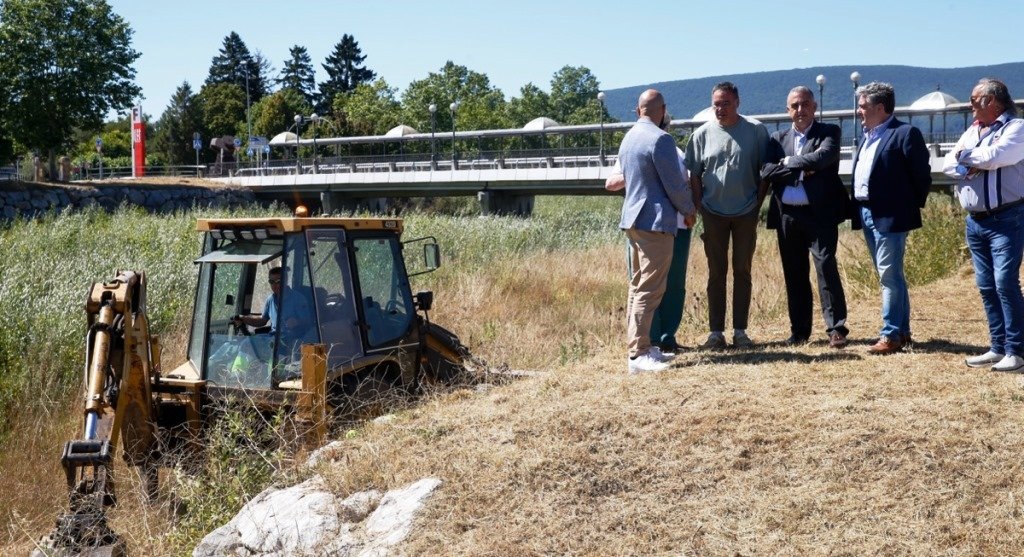 Visita a las obras del puente en Reinosa.