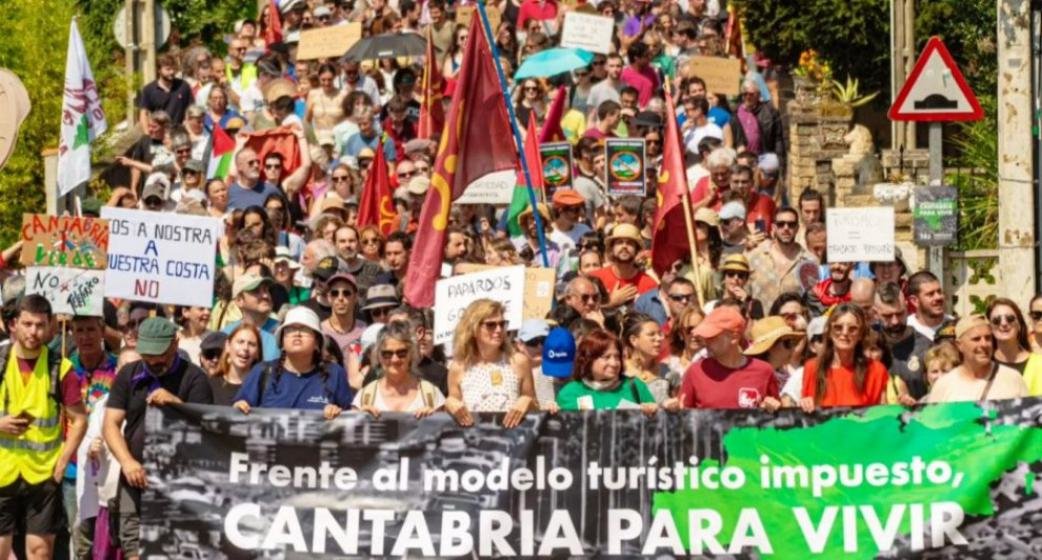 Manifestación contra el modelo turístico.