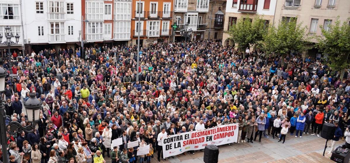 Manifestación hoy en Reinosa.