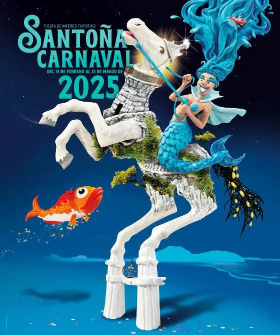 Cartel anunciador del Carnaval de Santoña 2025.