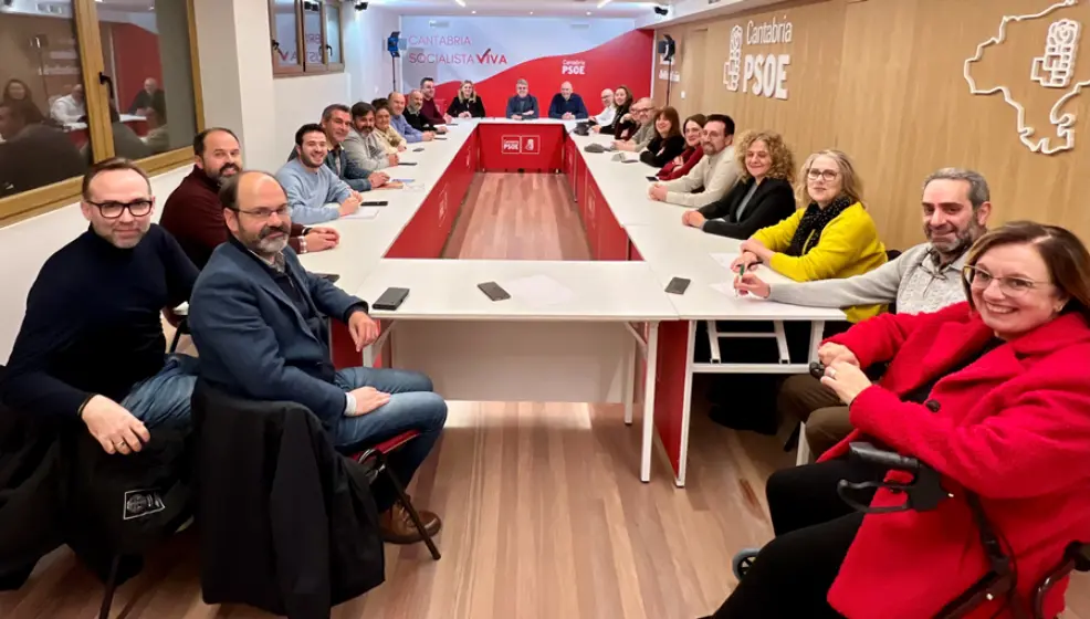 Representantes del PSOE en Cantabria.