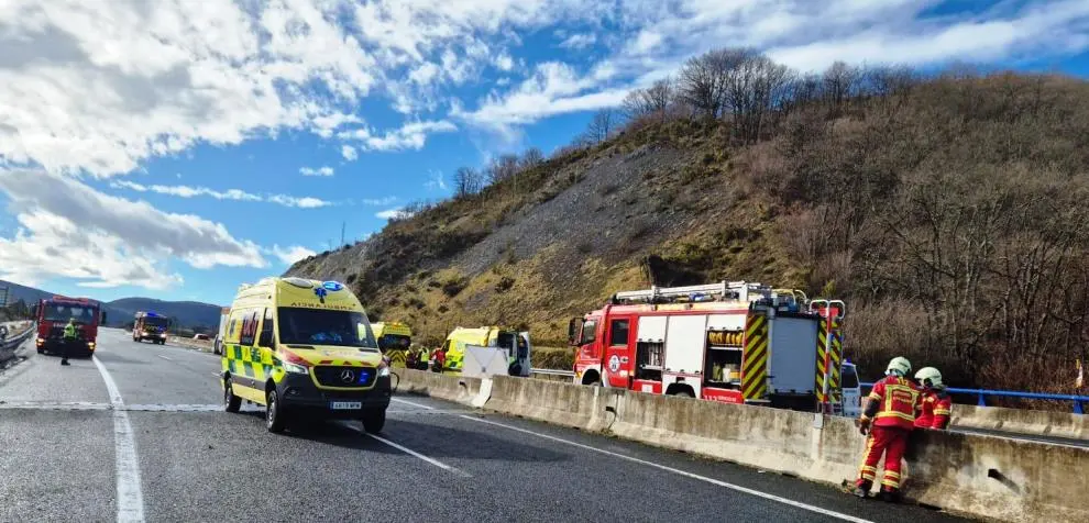 Accidente en la A-67.